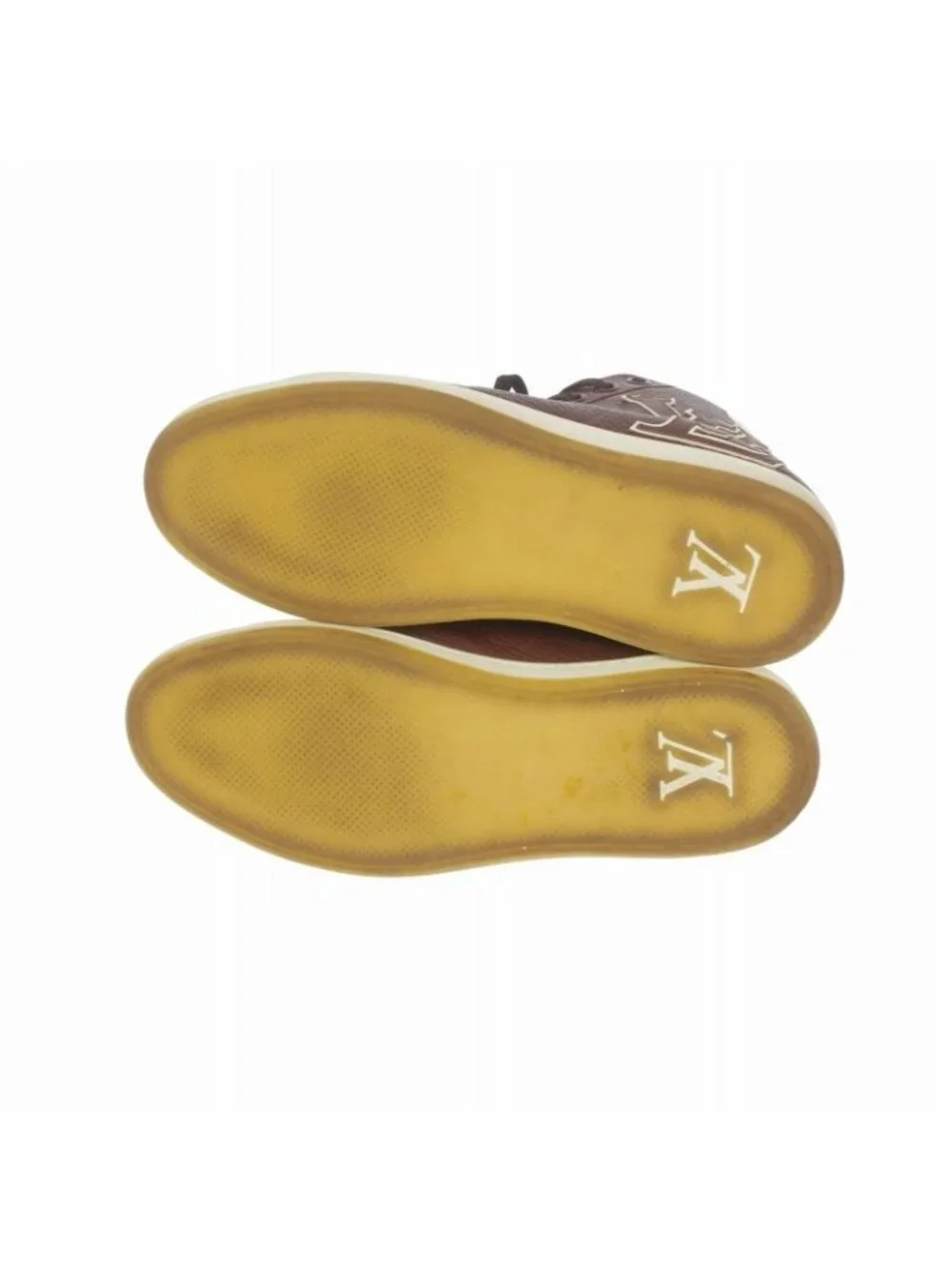 Louis Vuitton Surfside Line High Cut Sneakers 6 Brown